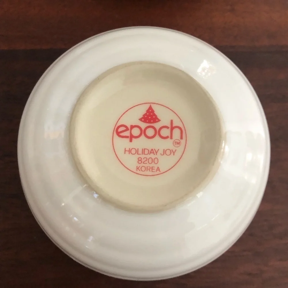 1970s MCM Epoch Brand Winter Holiday Cream and Sugar Set Angel Tree Model